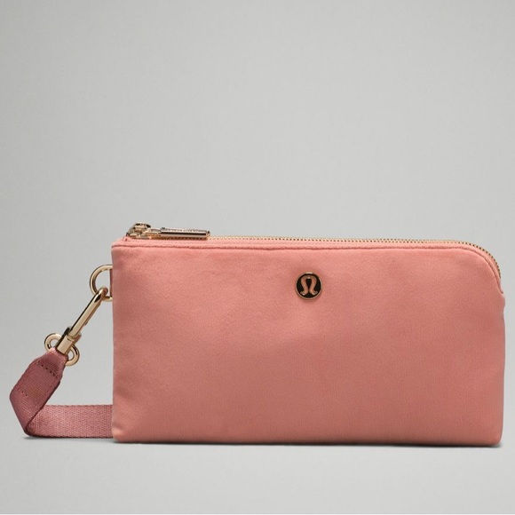 New Lululemon Curved Wristlet, Pink Velour - Picture 3 of 9